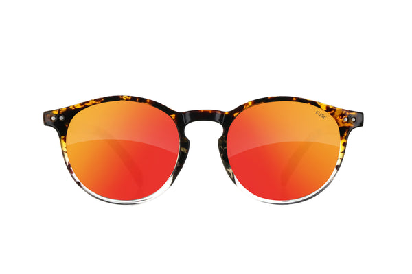 Fuse Lenses Cascade Orange Mirror replacement lenses shown in Oakley Holbrook frames