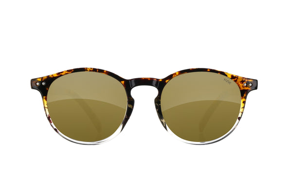 Fuse Lenses Bronze Brown Mirror replacement lenses shown in Oakley Holbrook frames